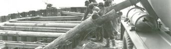 Getto delle pile - Getto delle pile per mezzo nel mezzo del fiume