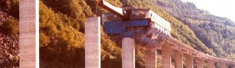 Centina mobile - Realizzione di una campata di 35 metri ogni 9 giorni in qualsisia condiazione climatica